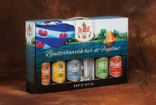 Afbeelding van Ús Heit Cadeau 5x0,3 ltr. + glas